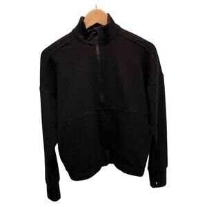 Kyodan women's sweater XS black long sleeve high neck zip soft new